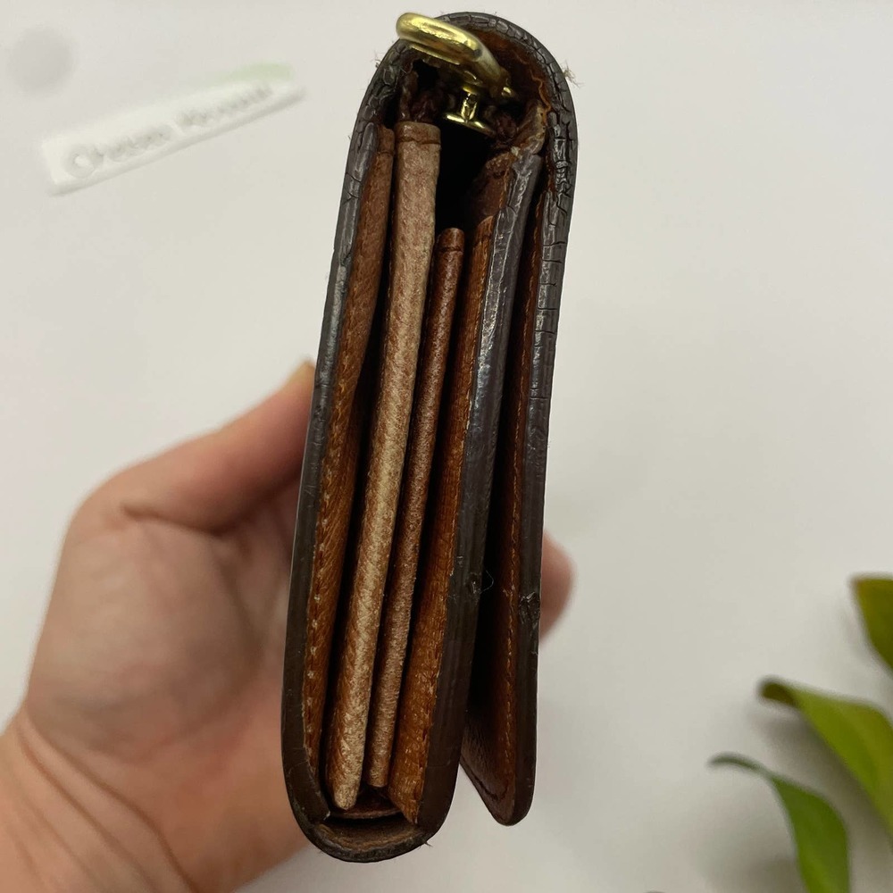 Louis Vuitton Tresor Monogram Wallet Vintage Porte Monnaie Brown Canvas - Picture 5 of 13